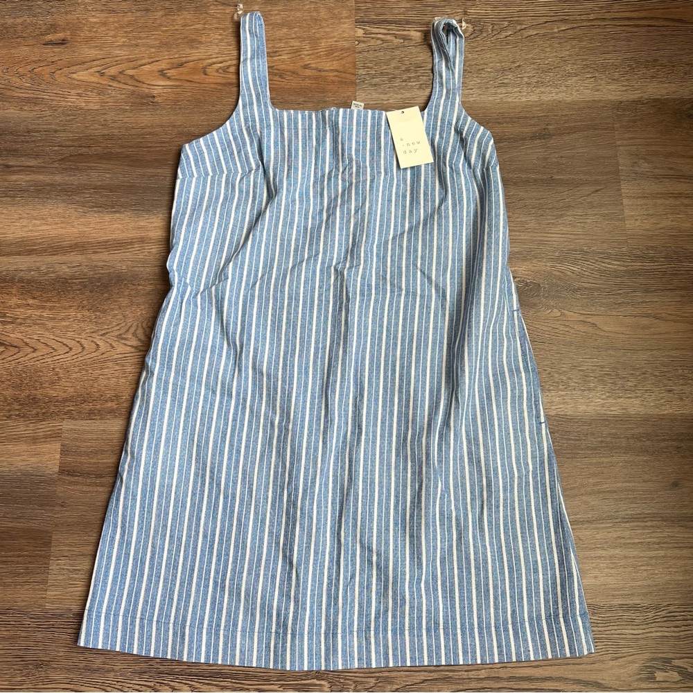 Target A New Day Blue and White Striped Mini Dress